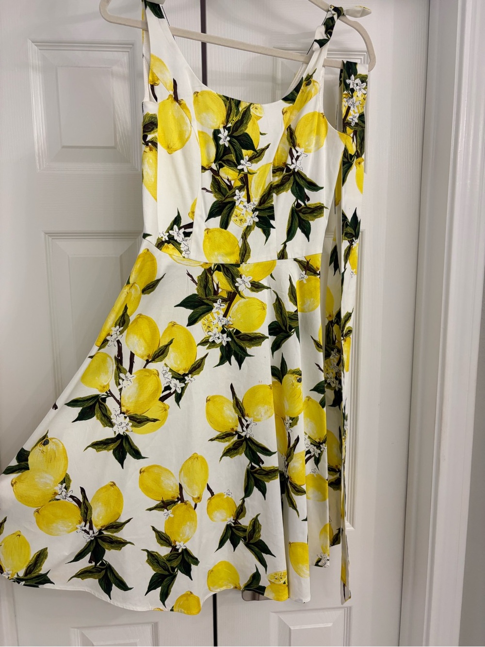 Lemon-Print Asymmetrical Sundress - Women